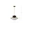 Nuvo Lafayette 1-Light Pendant 18 in. Matte Black/Natural Brass White Opal Glass 60/7908 - alternate 5